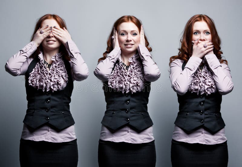 See, hear, speak no evil royalty free stock photo See, hear, speak no evil royalty free stock photo