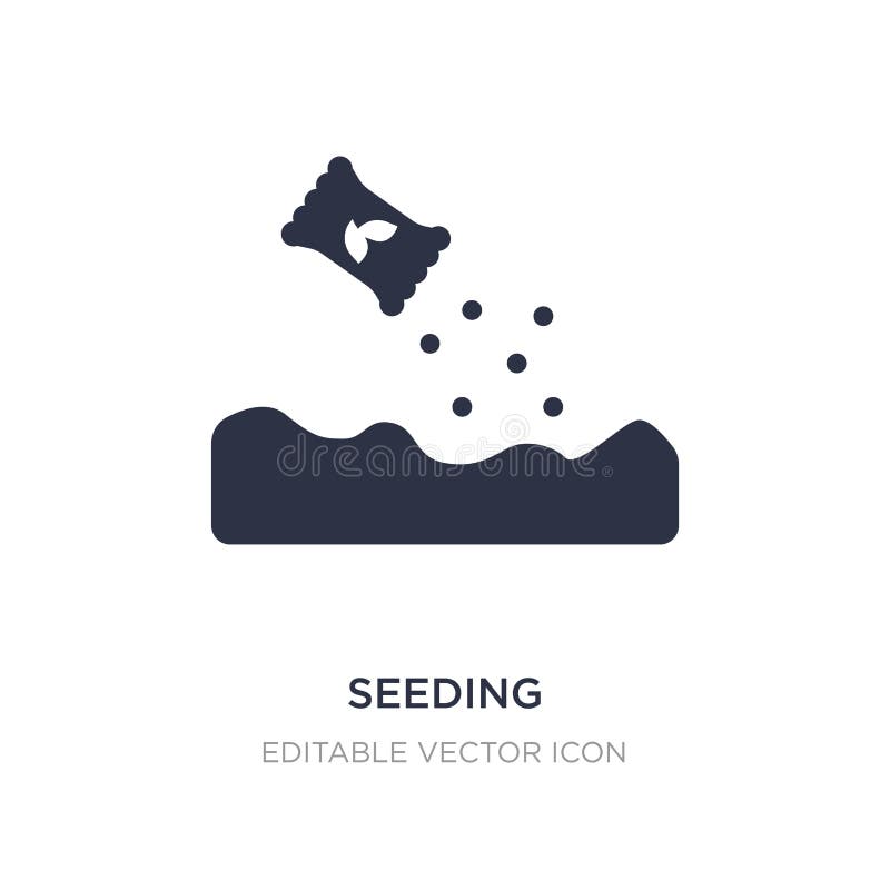 Seeding icon on white background. Simple element illustration from Nature concept stock illustration