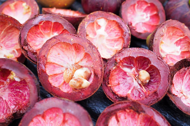 Seeds and Outer Shells or Rinds of the Mangosteen Fruit or Queen of