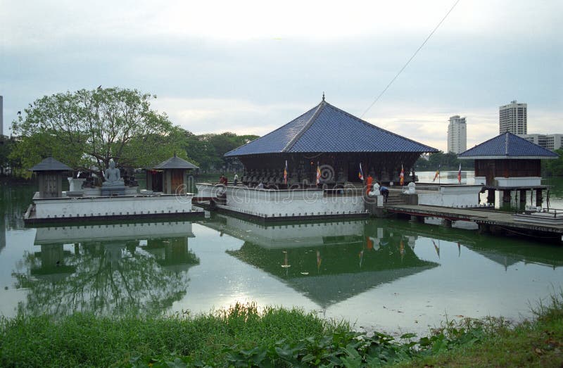 Seema Malakaya Buddhist Monastery, Colombo, Sri Lanka royalty free stock images