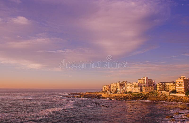 VIew from Bantry Bay towards Sea Point in Cape Town South Africa. VIew from Bantry Bay towards Sea Point in Cape Town South Africa