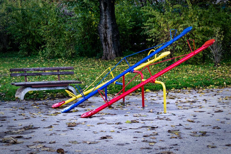 Seesaw or teetertotter stock image. Image of children 82767429