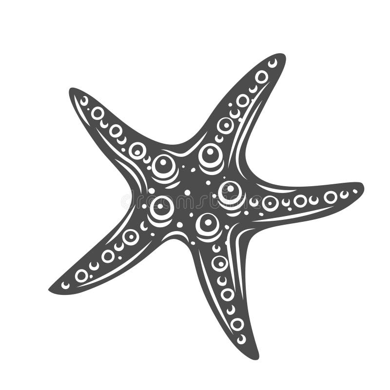 SeeStern-Glyphen-Symbol lizenzfreie abbildung