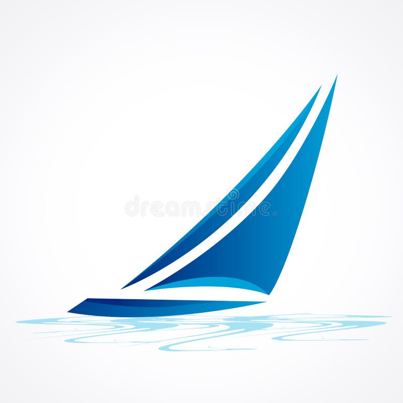 Segelbootvektor lizenzfreie abbildung