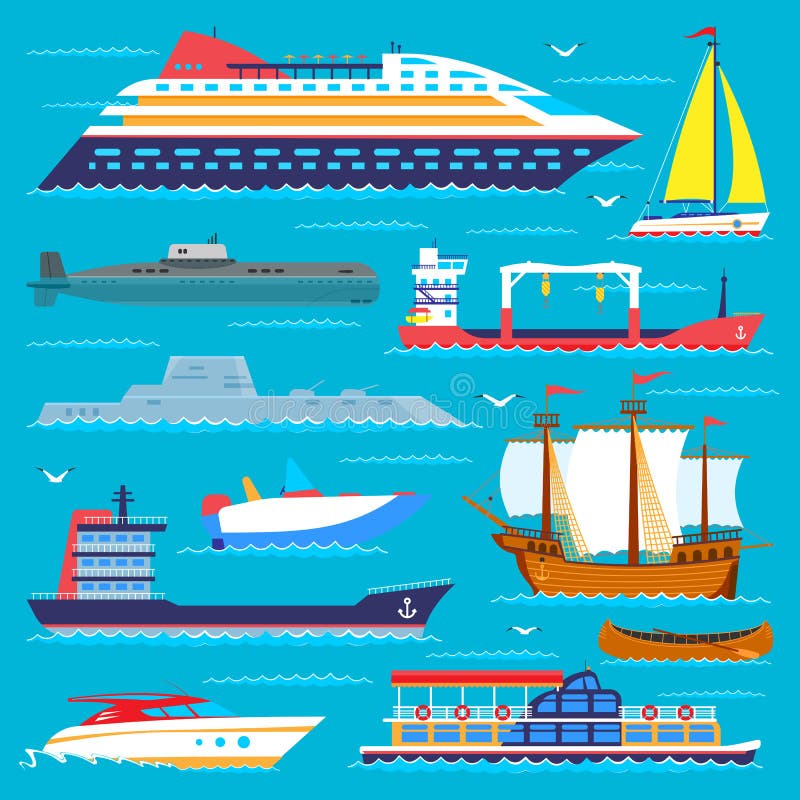 Segelbåtar för vektor för lopp för skyttel för symbol för transport för havet för skeppkryssarefartyget kryssar omkring uppsättni stock illustrationer Segelbåtar för vektor för lopp för skyttel för symbol för transport för havet för skeppkryssarefartyget kryssar omkring uppsättni stock illustrationer