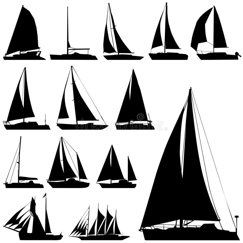 Segelnbootsvektor lizenzfreie abbildung
