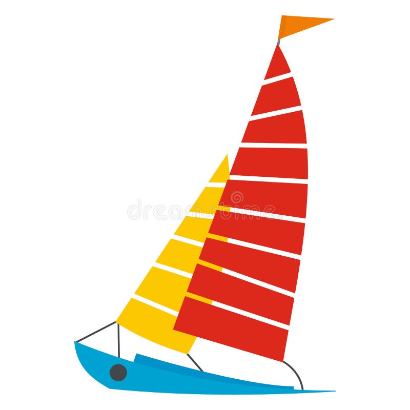 Segla yachtsymbolen vektor illustrationer Segla yachtsymbolen vektor illustrationer