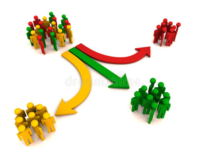 Segmentación o segregación de cliente libre illustration Segmentación o segregación de cliente libre illustration