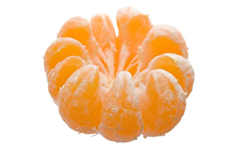 Segmentos descascados do satsuma foto de stock Segmentos descascados do satsuma foto de stock