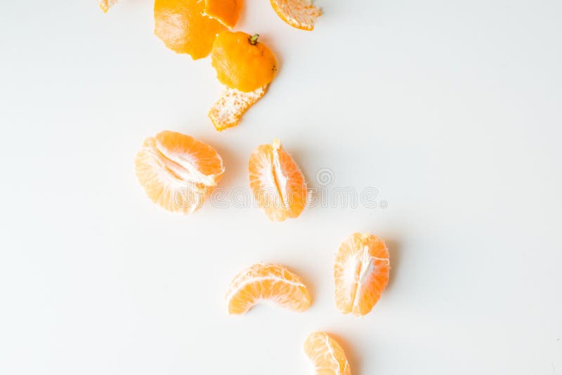 Segments de mandarine d'en haut images stock Segments de mandarine d'en haut images stock