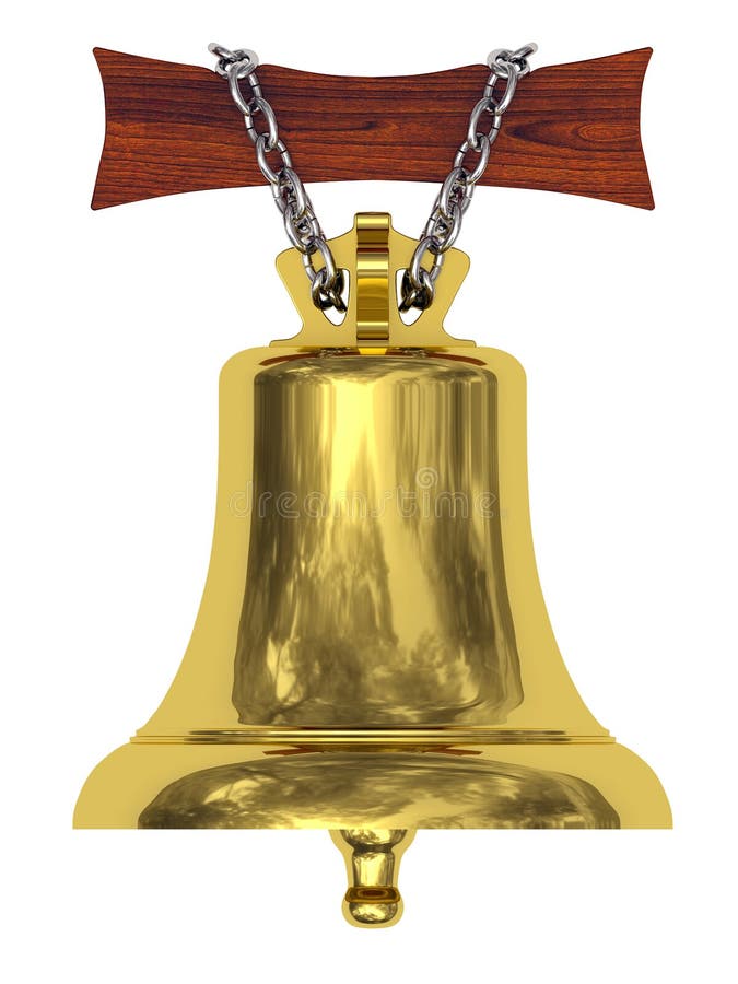 Segnalatore acustico della nave dorata royalty illustrazione gratis Segnalatore acustico della nave dorata royalty illustrazione gratis