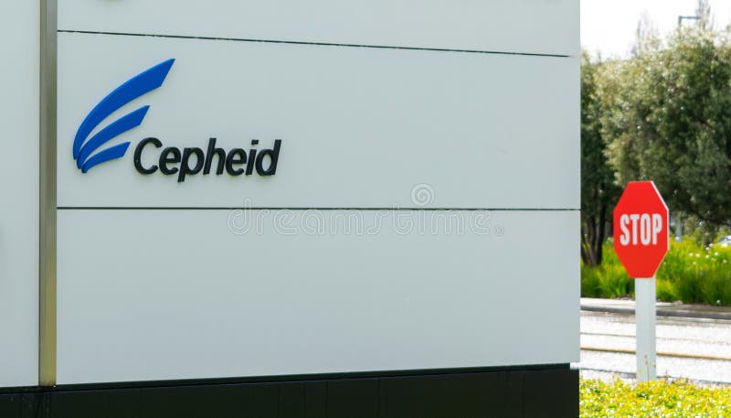Segnale di cepheid sulla società hq. cepheid inc è un'azienda americana di diagnostica molecolare immagine stock libera da diritti