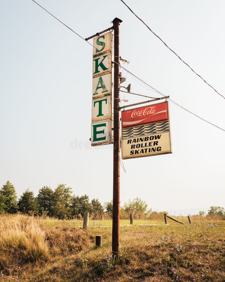 Travel photograph of roller Skating Rink sign near Harrisonburg Virginia. Travel photograph of roller Skating Rink sign near Harrisonburg Virginia