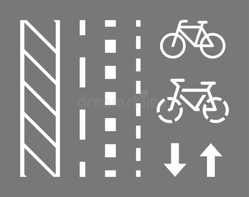 Segnaletica Di Rotta Per Biciclette E Direzione Di Direzione Delle Frecce.  Illustrazione Vettoriale Illustrazione Vettoriale - Illustrazione di ciclo,  sentiero: 223257930