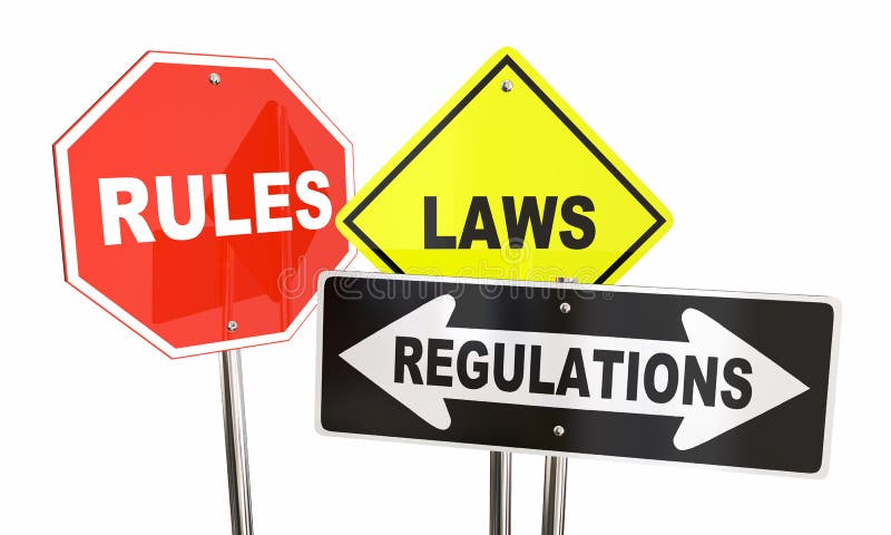 Segnali stradali del rendimento di arresto di regolamenti di leggi di regole royalty illustrazione gratis Segnali stradali del rendimento di arresto di regolamenti di leggi di regole royalty illustrazione gratis