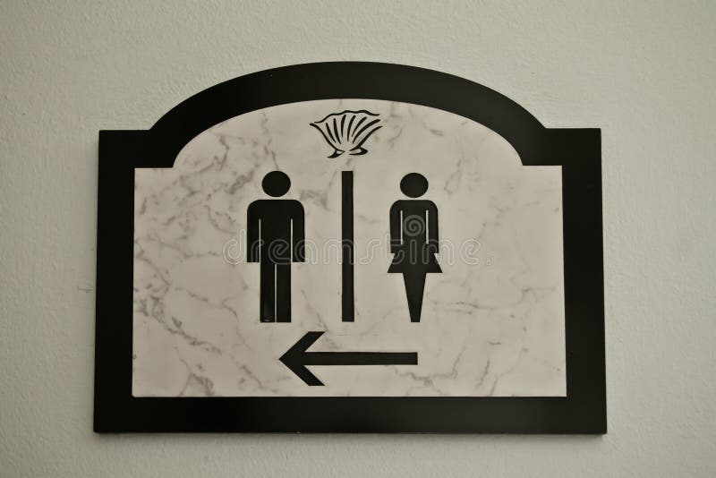 Restroom signs for men and women . Restroom signs for men and women .