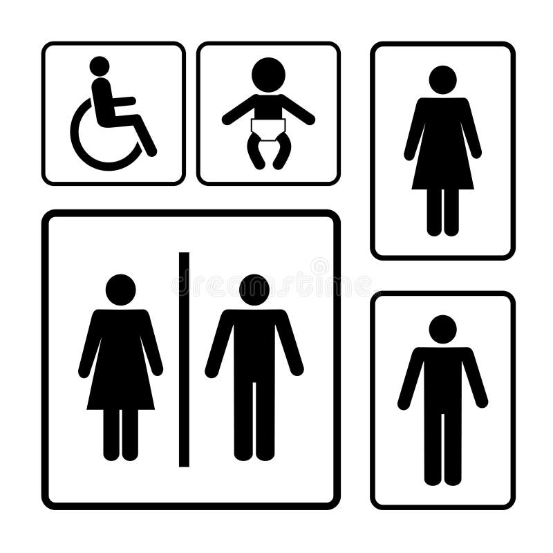 Segni della toilette royalty illustrazione gratis