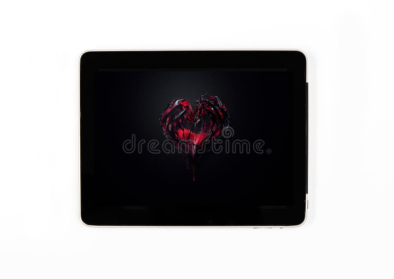 Segni di San Valentino di concetto della compressa: Segni del San Valentino o illustrazione di stock Segni di San Valentino di concetto della compressa: Segni del San Valentino o illustrazione di stock