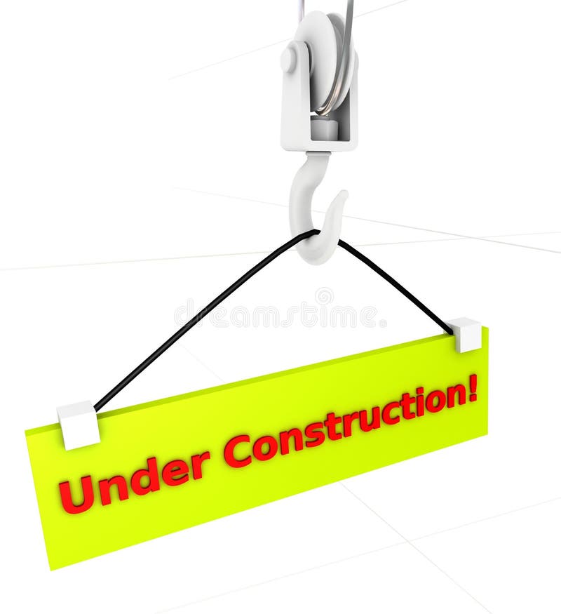 Illustration of the Under Construction Sign. Illustration of the Under Construction Sign