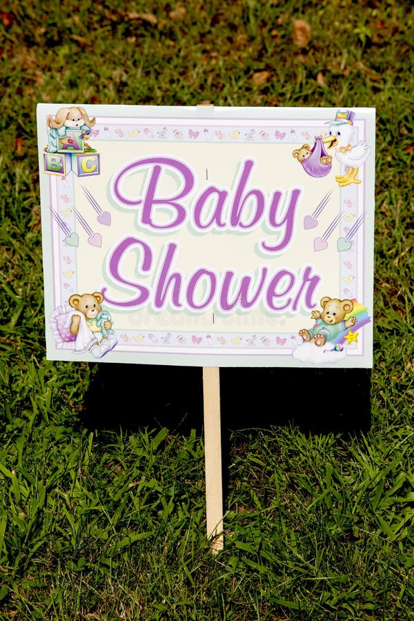 A baby shower yard sign for the party. A baby shower yard sign for the party