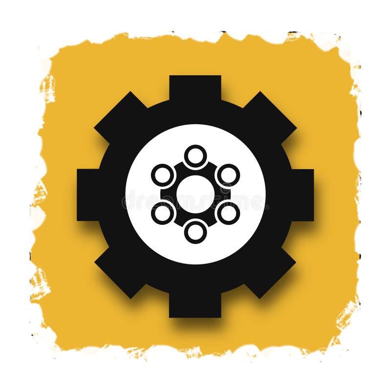 Segno dell'ingranaggio dell'automobile, manifesto astratto di affari di qualità eccellente illustrazione di stock Segno dell'ingranaggio dell'automobile, manifesto astratto di affari di qualità eccellente illustrazione di stock