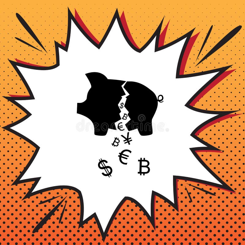 Segno della banca dei soldi del maiale Vettore Icona di stile dei fumetti sul backgr di Pop art illustrazione di stock Segno della banca dei soldi del maiale Vettore Icona di stile dei fumetti sul backgr di Pop art illustrazione di stock