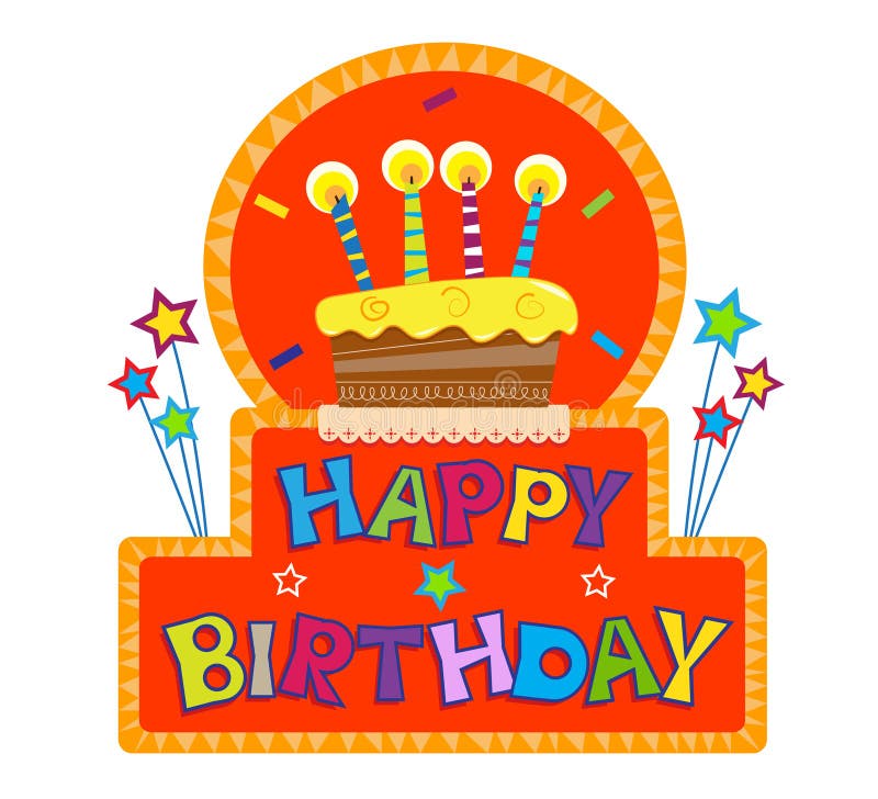 Segno di buon compleanno illustrazione vettoriale Segno di buon compleanno illustrazione vettoriale