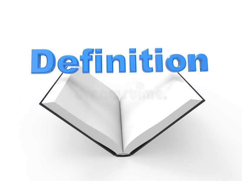 3d render image representing definition sign. 3d render image representing definition sign