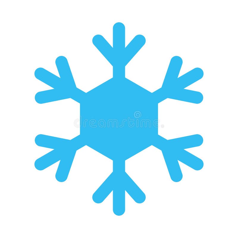 Segno di fiocco di neve Icona di fiocco blu isolata su sfondo bianco Siluetta di neve Simbolo di neve, vacanza, freddo