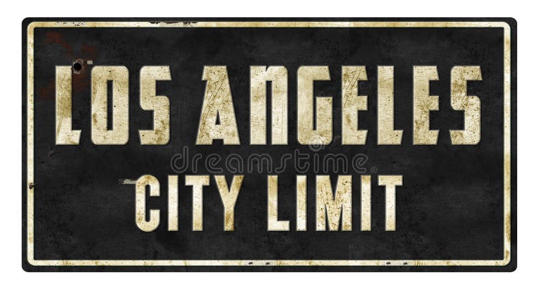 Segno di limite di città di Los Angeles retro