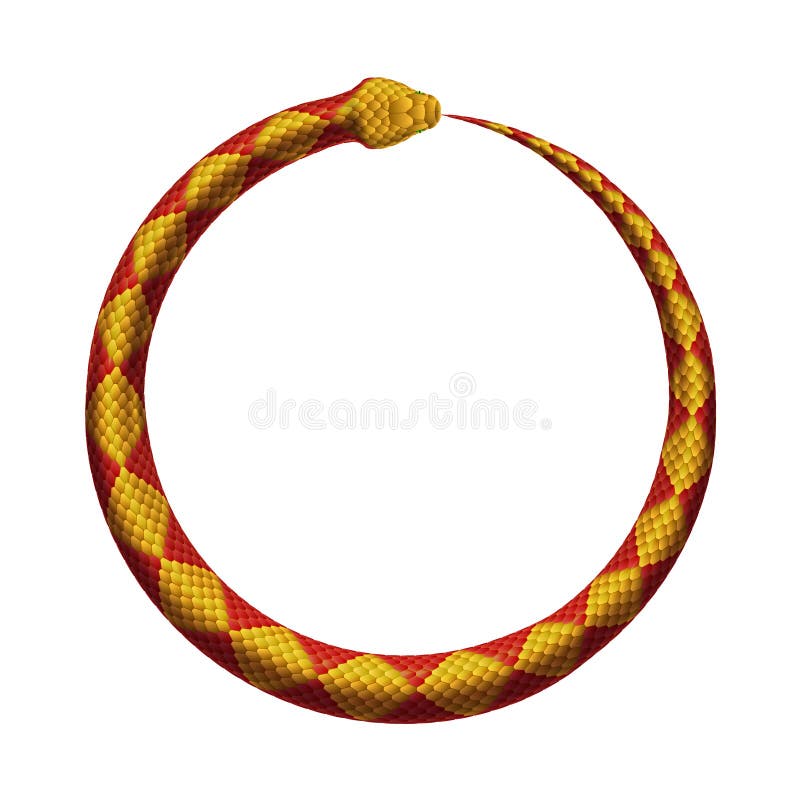 Segno di Ouroboros di vettore Il serpente lo morde coda del ` s illustrazione vettoriale Segno di Ouroboros di vettore Il serpente lo morde coda del ` s illustrazione vettoriale