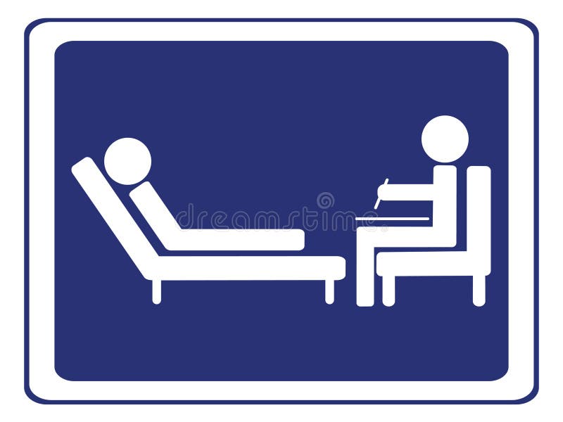 Psychology session sign illustration. Psychology session sign illustration