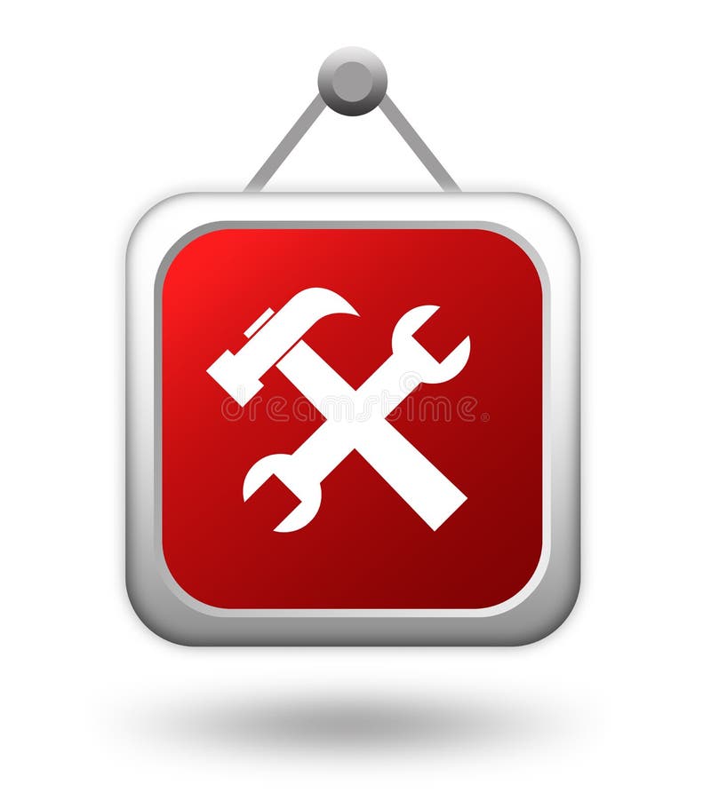 Segno di sostegno illustrazione di stock. Illustrazione di riparazione