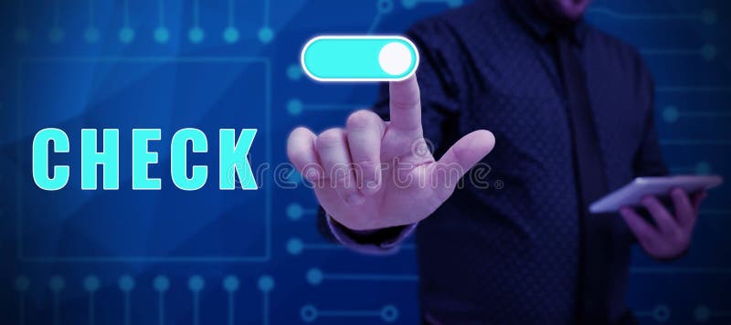 Segno di testo che mostra il controllo. fare clic su una casella per selezionare una particolare opzione in un modulo royalty illustrazione gratis