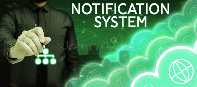 Segno di testo che mostra il sistema di notifica. La parola scritta non dimentichi di essere connessa ai social network fotografie stock