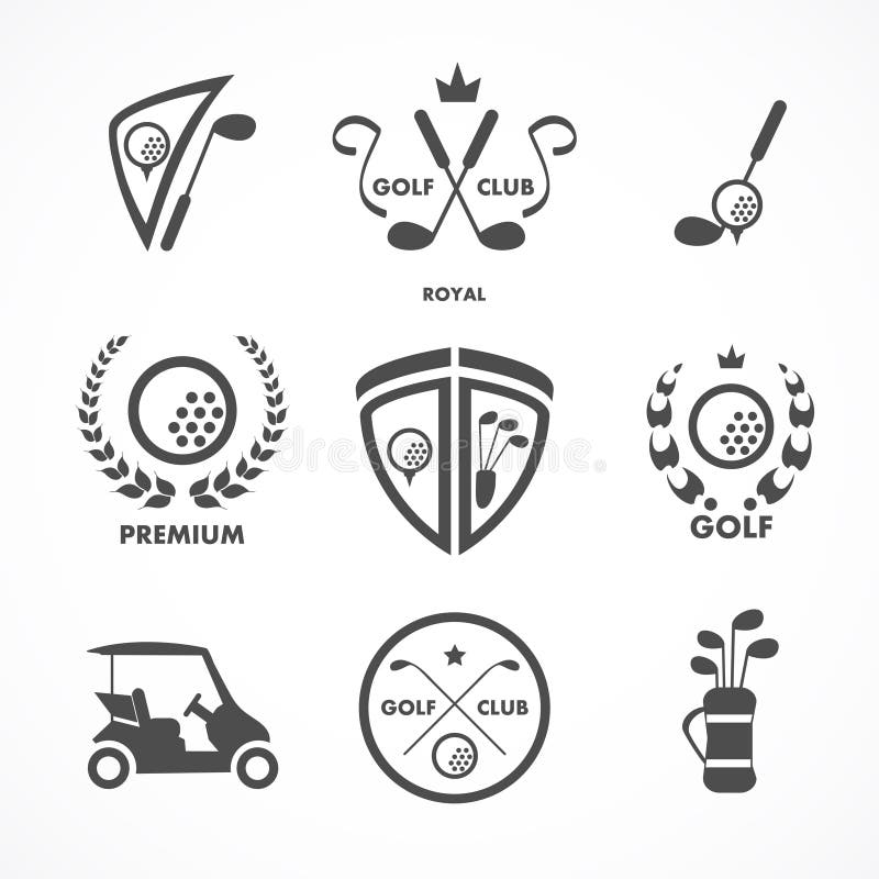 Segno e simboli di golf illustrazione vettoriale Segno e simboli di golf illustrazione vettoriale
