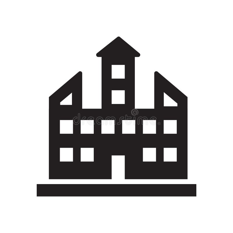 Segno e simbolo di vettore dell'icona del campus universitario isolati su bianco royalty illustrazione gratis Segno e simbolo di vettore dell'icona del campus universitario isolati su bianco royalty illustrazione gratis