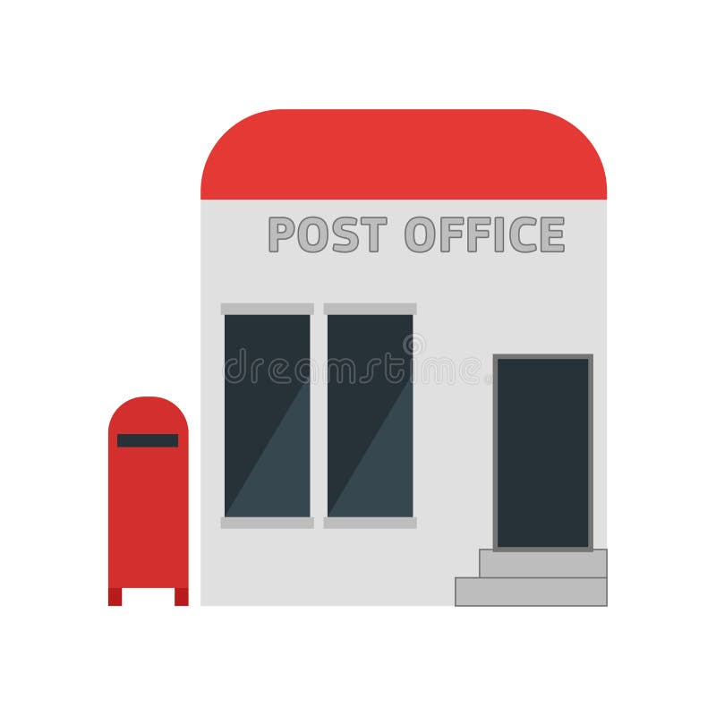 Segno e simbolo di vettore dell'icona dell'ufficio postale isolati su fondo bianco, concetto di logo dell'ufficio postale illustrazione vettoriale Segno e simbolo di vettore dell'icona dell'ufficio postale isolati su fondo bianco, concetto di logo dell'ufficio postale illustrazione vettoriale