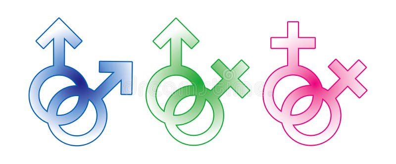 Sign / symbol of male and female, straight, gay and lesbian. Sign / symbol of male and female, straight, gay and lesbian.