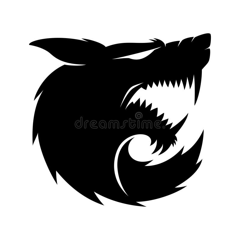 Segno nero del lupo illustrazione vettoriale