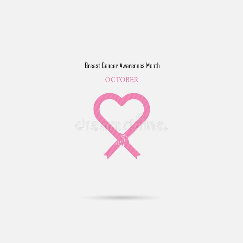 Segno rosa del nastro del cuore Camma di mese di consapevolezza di ottobre del cancro al seno royalty illustrazione gratis Segno rosa del nastro del cuore Camma di mese di consapevolezza di ottobre del cancro al seno royalty illustrazione gratis