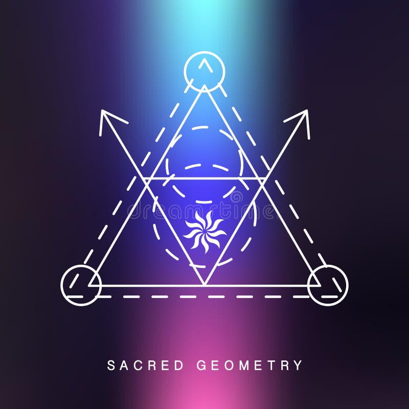 Segno sacro della geometria, sovrapposizione della foto illustrazione vettoriale Segno sacro della geometria, sovrapposizione della foto illustrazione vettoriale