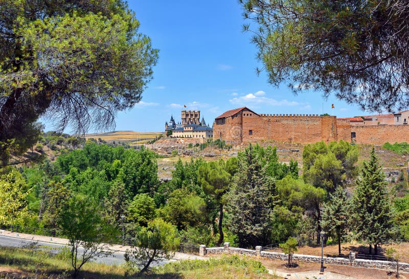 Alcazar castle and fortress in the historic city of Segovia, Spain. Alcazar castle and fortress in the historic city of Segovia, Spain.