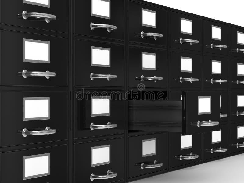 Segregowanie gabinetowy biel ilustracji
