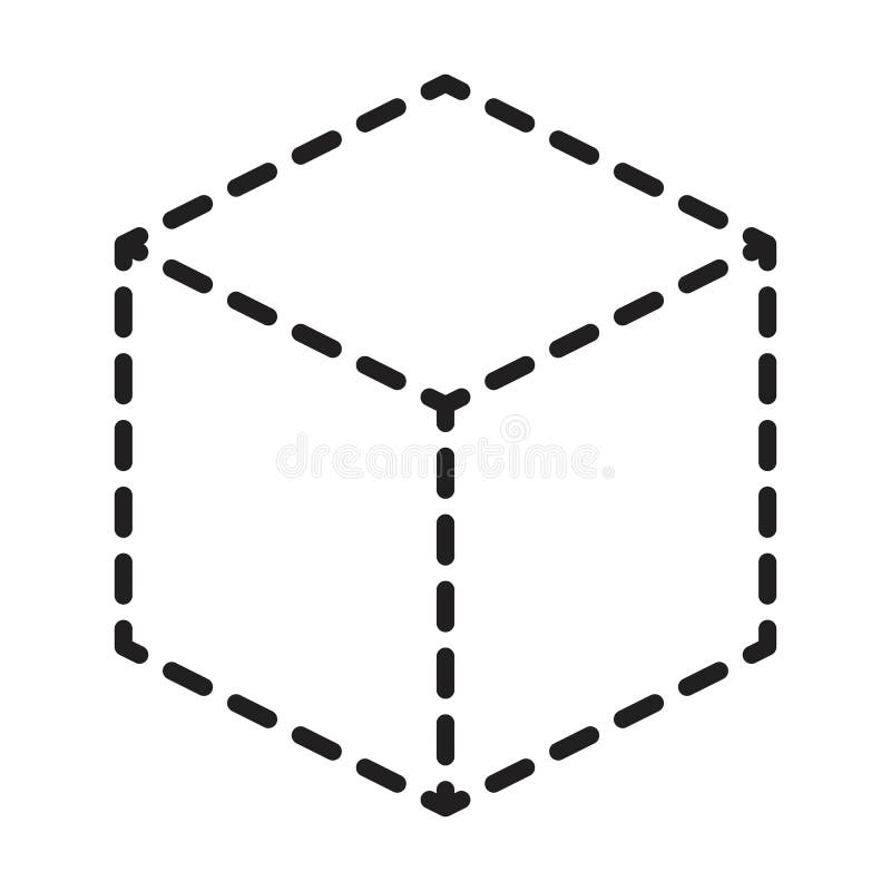 Seguimiento De Líneas De Forma Cúbica De Cubo Elemento Para Actividades De  Dibujo De Niños De Preescolar Y Montessori Ilustración del Vector -  Ilustración de cuboide, bosquejo: 259844163
