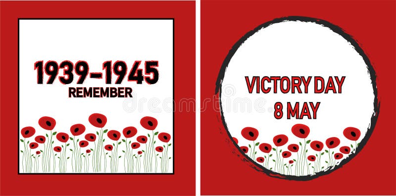 A segunda guerra mundial, papoila floresce o fundo ilustração royalty free A segunda guerra mundial, papoila floresce o fundo ilustração royalty free
