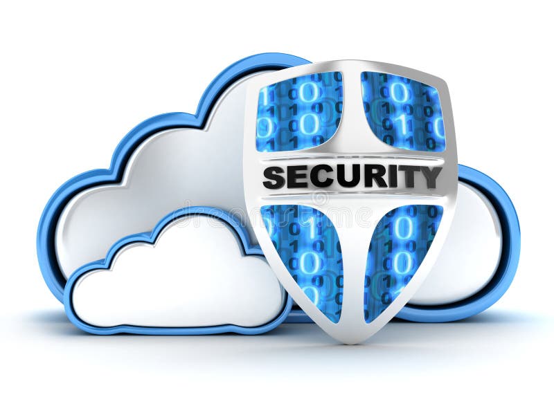 Seguridad de la nube stock de ilustración Seguridad de la nube stock de ilustración
