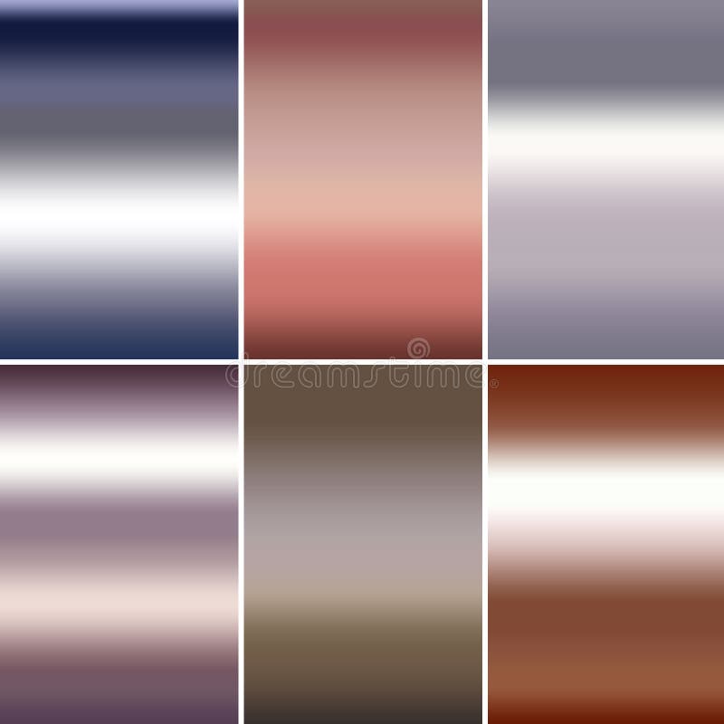 Sei pendenze metalliche astratte nelle tonalità rosa del rame e del titanio dell'oro del cromo d'argento illustrazione di stock Sei pendenze metalliche astratte nelle tonalità rosa del rame e del titanio dell'oro del cromo d'argento illustrazione di stock