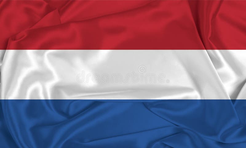 Seidenniederländische Flagge lizenzfreie stockfotos