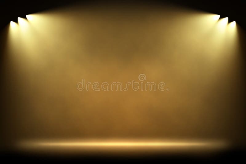 Focos de luz quente de seis lados ilustração do vetor